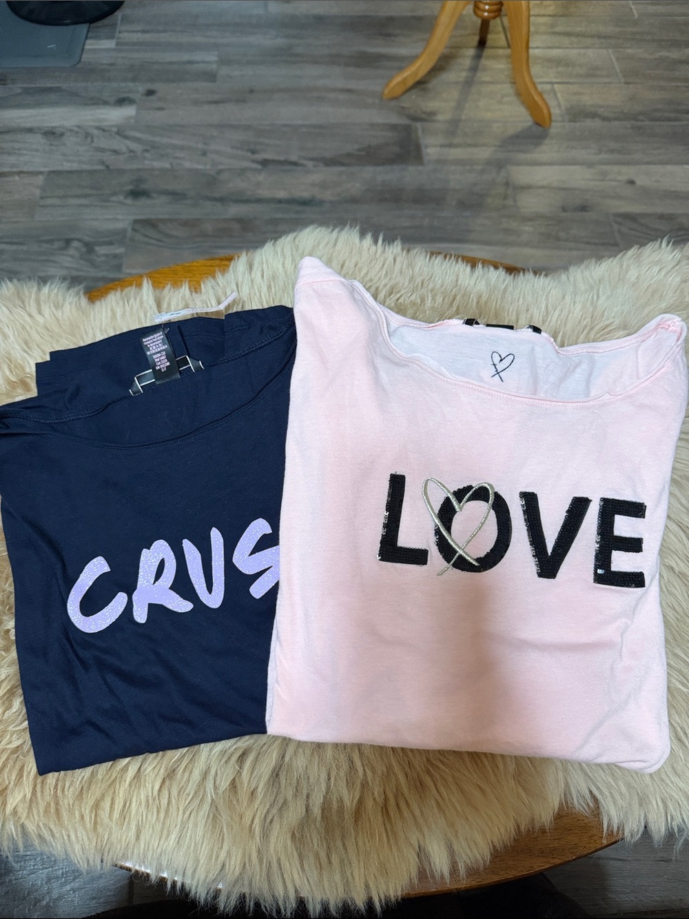 Victoria Secret’s Lot of Two Long Sleeved Shirts, both size large and NWTs